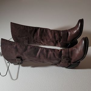 Dolce Vita Brown Leather Knee High Womens Equestrian Country Western Boots 6